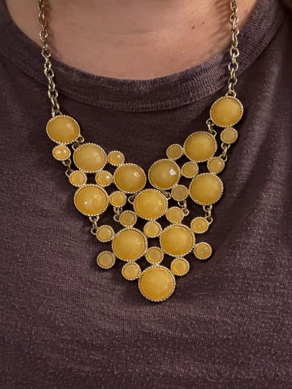 Yellow Statement Necklace